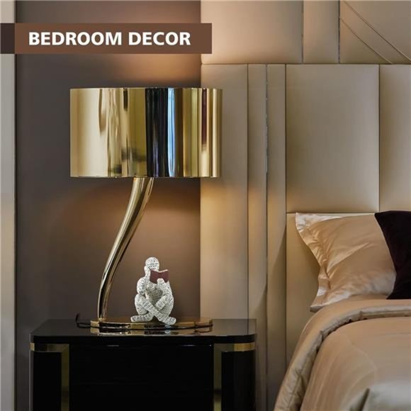 HomeDecor Pulp Reading Women Thinker Statue Aesthetic Sculpture RoomDecor Modern - Picture 5 of 6